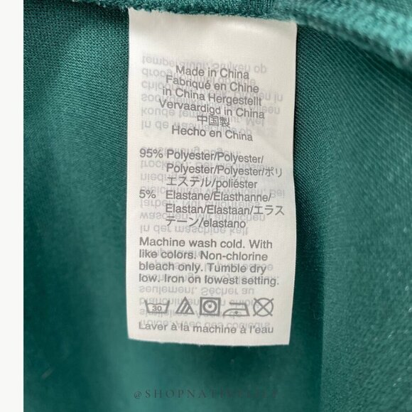 Madewell Texture & Thread Women's Long Sleeve Tie Mini Dress Sz Small, Green - Picture 10 of 11